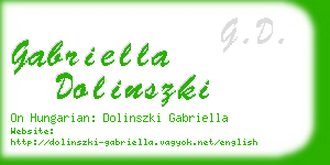 gabriella dolinszki business card